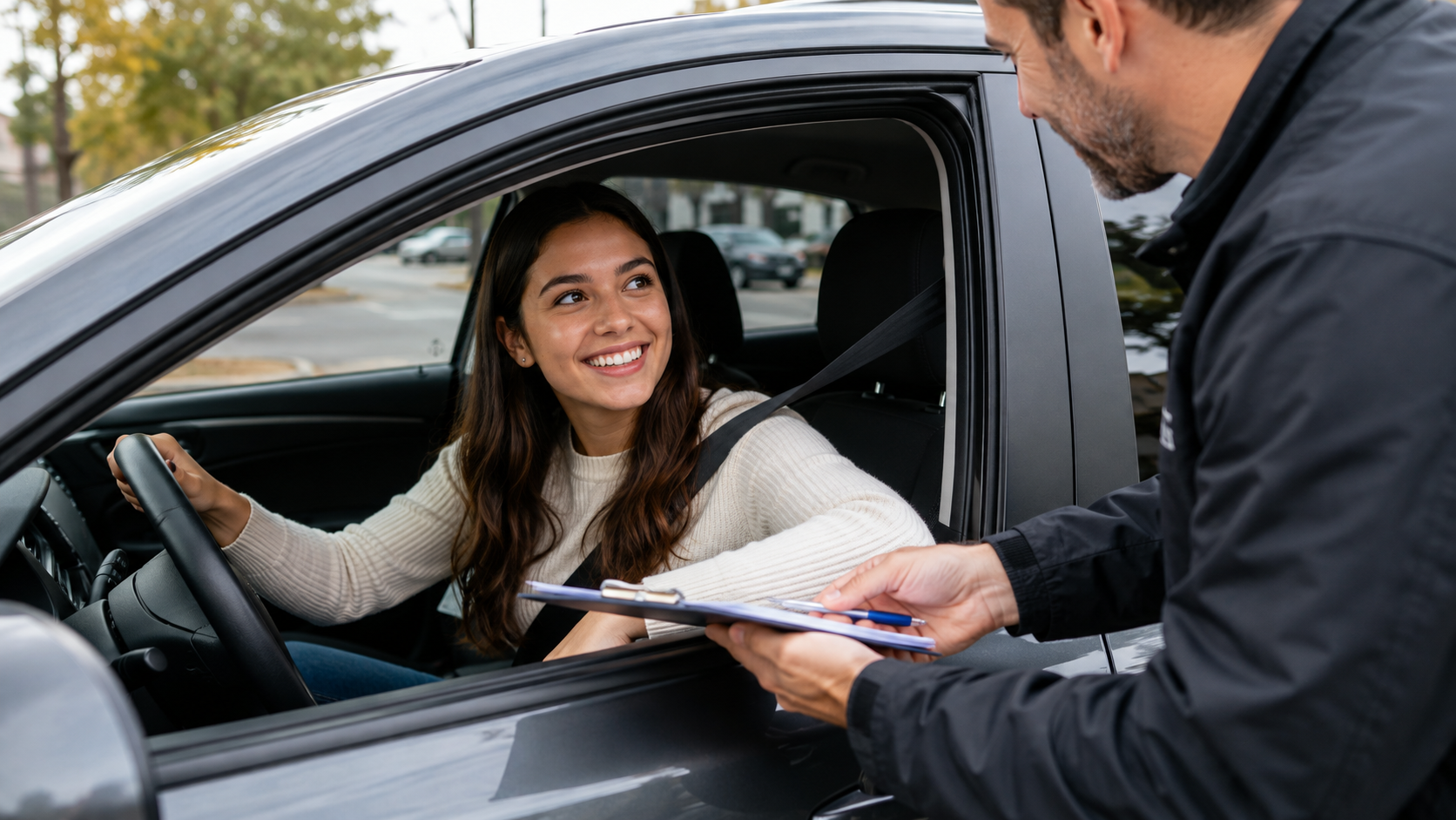 Newcomer completing the driver's licence process in Canada
